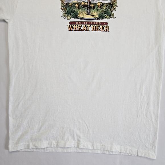 Vintage Boulevard Brewing Co Wheat Beer Shirt Beer Graphic Medium White Tee - Picture 3 of 9